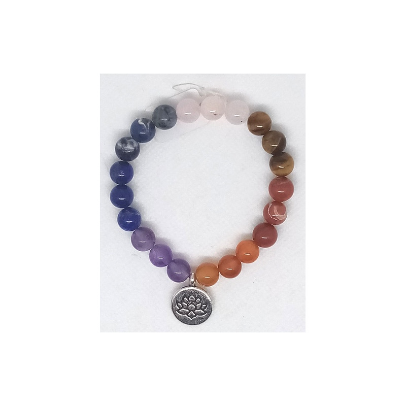 Bracelet 7 chakras lotus