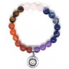 Bracelet 7 chakras fleur