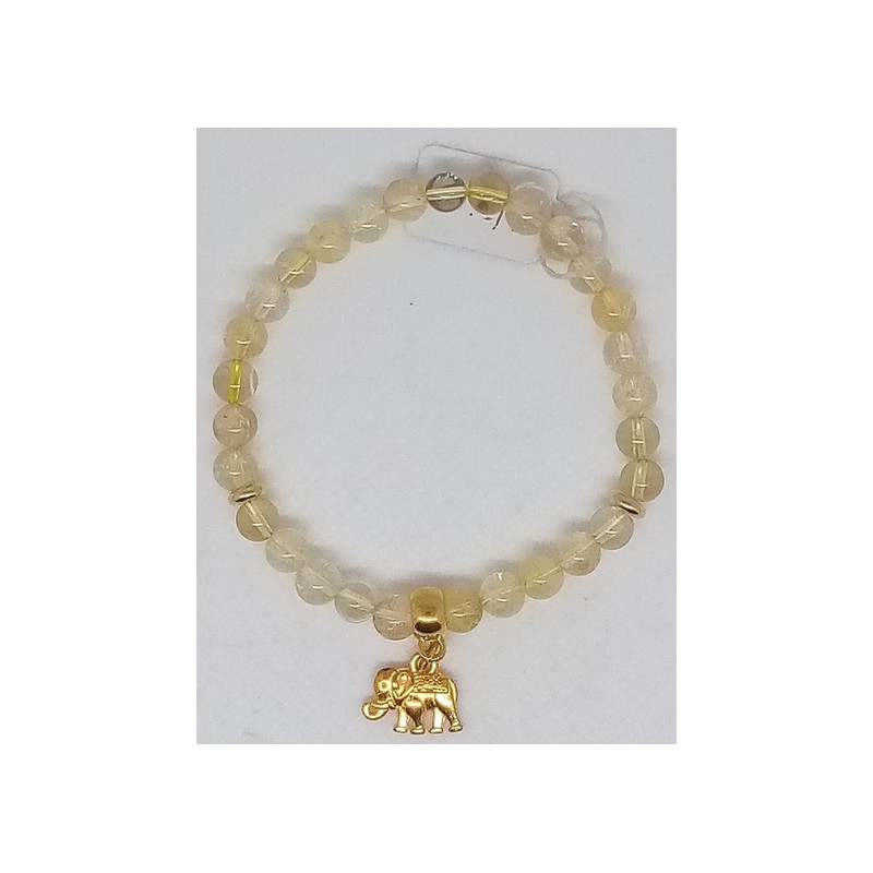 Bracelet citrine éléphant