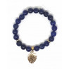 Bracelet lapis lazuli feuille