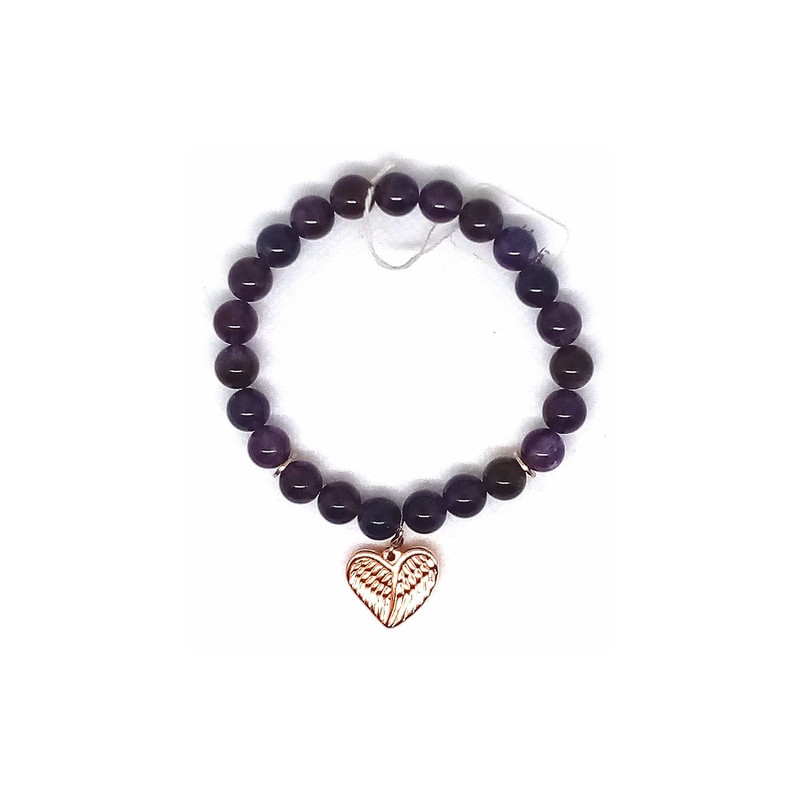 Bracelet améthyste cœur