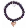 Bracelet améthyste cœur