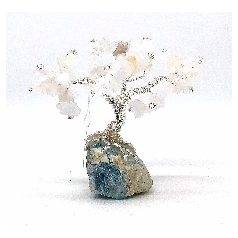 Arbre de vie apatite agate blanche
