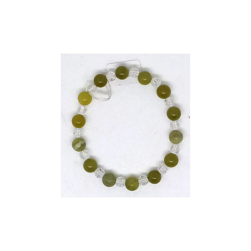Bracelet péridot cristal de roche