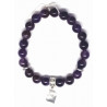 Bracelet améthyste cœur