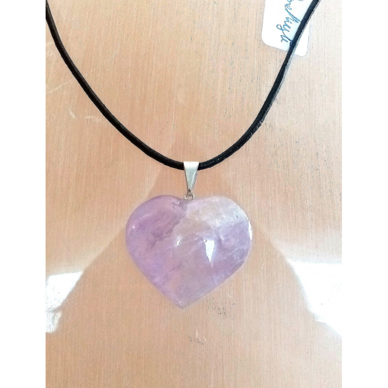 Pendentif améthyste cœur