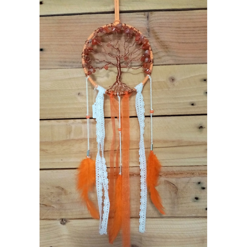 Suspension arbre de vie cornaline