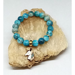 Bracelet enfant apatite licorne