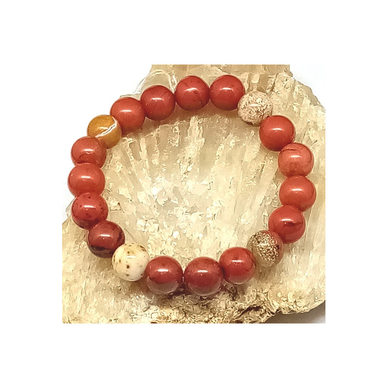Bracelet enfant jaspe rouge