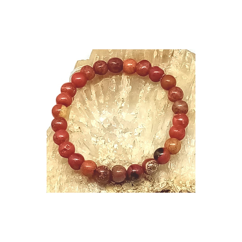 Bracelet enfant jaspe rouge