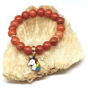 Bracelet enfant jaspe rouge licorne