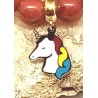 Bracelet enfant jaspe rouge licorne