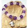 Bracelet enfant améthyste quartz rose licorne