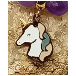 Bracelet enfant améthyste quartz rose licorne