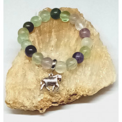 Bracelet enfant fluorite cheval