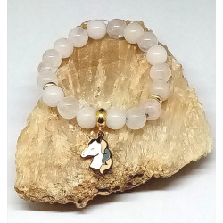 Bracelet enfant quartz rose licorne