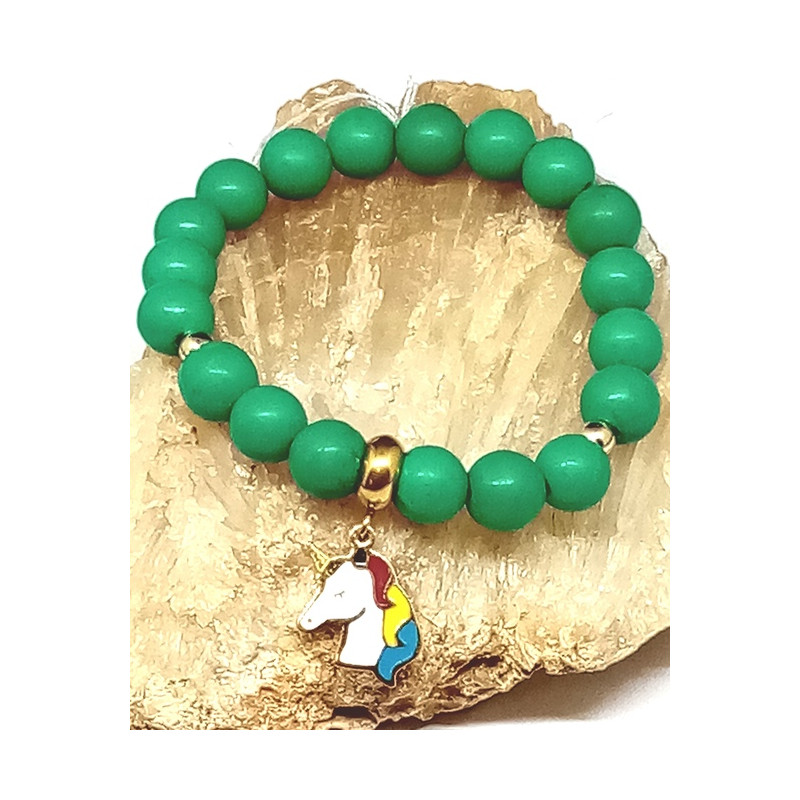 Bracelet enfant jade mashan licorne
