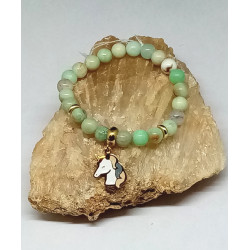 Bracelet enfant chrysoprase licorne