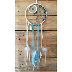 Suspension arbre de vie turquoise
