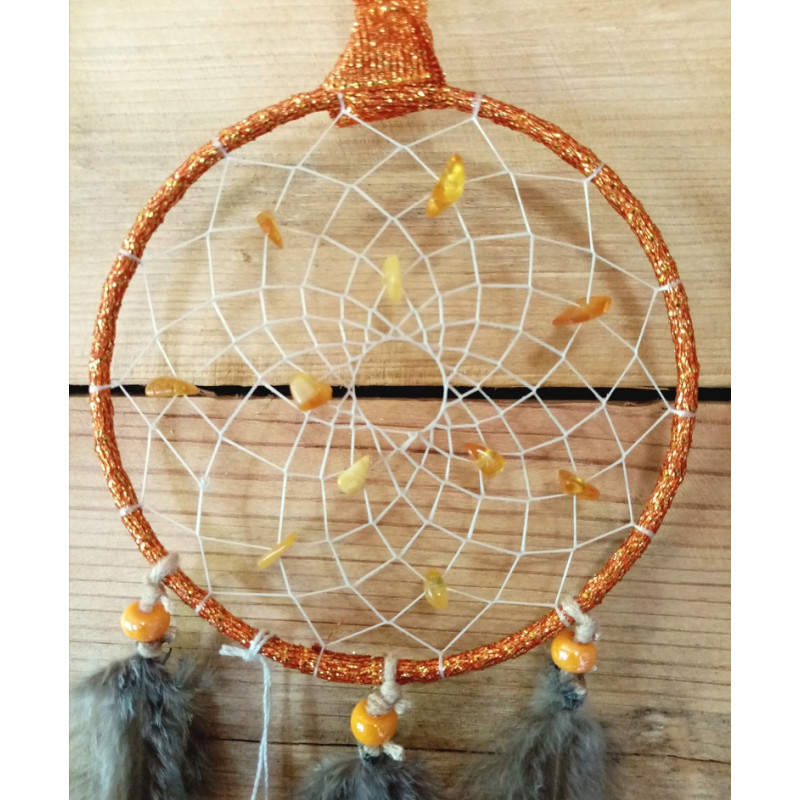 Mini attrape rêves ambre