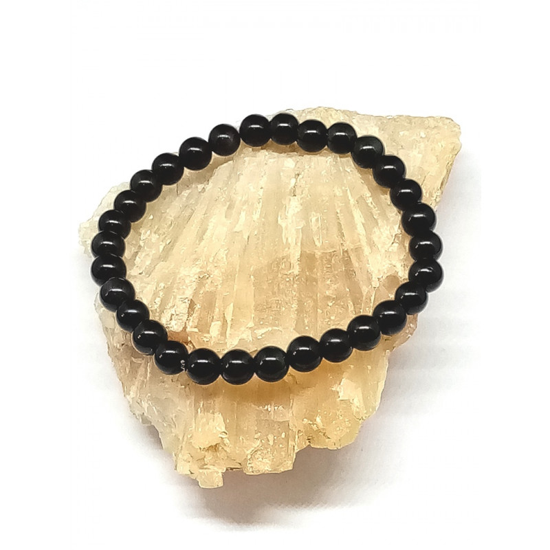 Bracelet obsidienne 6 mm