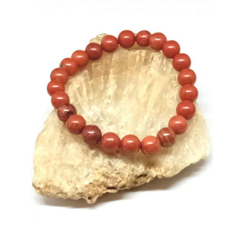 Bracelet jaspe rouge 8 mm