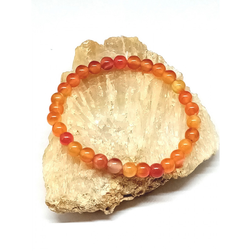 Bracelet cornaline 6 mm