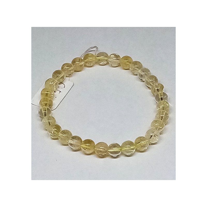 Bracelet citrine 6 mm