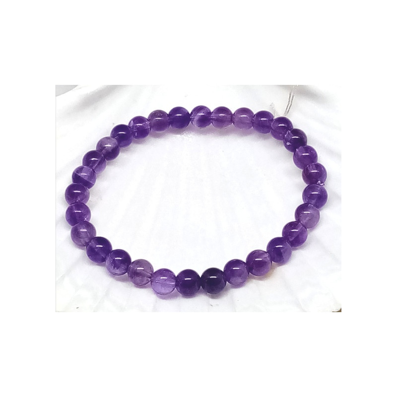 Bracelet améthyste 6 mm