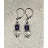 Boucles d'oreilles améthyste cristal de roche