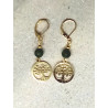 Boucles d'oreilles jade arbre de vie