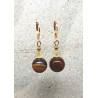Boucles d'oreilles citrine œil du tigre