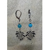 Boucles d'oreilles apatite feuille