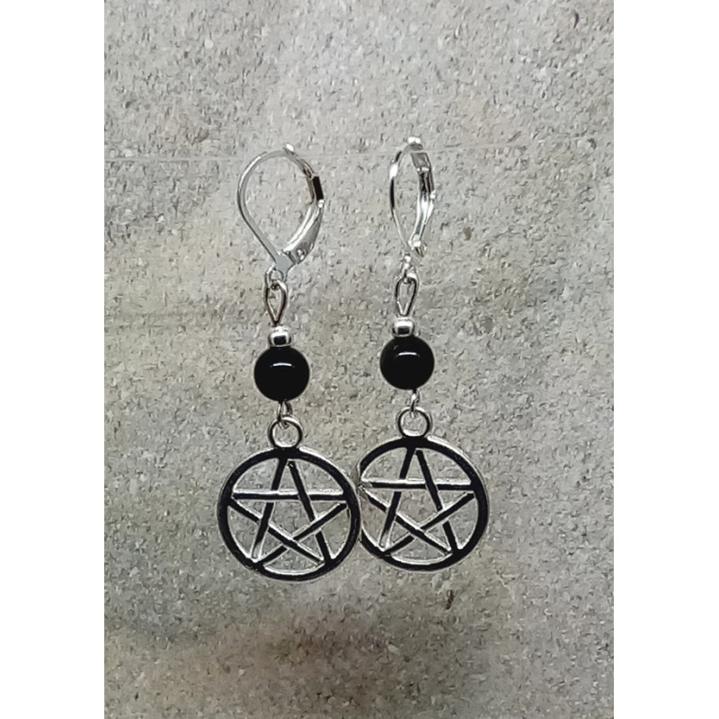 Boucles d'oreilles œil céleste pentacle