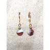 Boucles d'oreilles agate Botswana