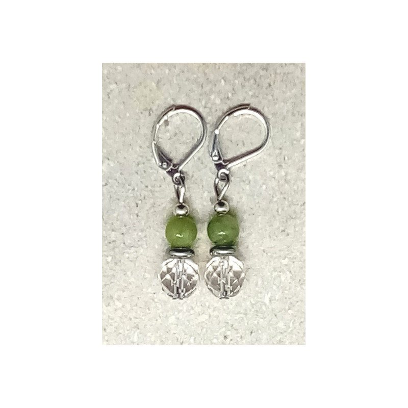 Boucles d'oreilles péridot cristal de roche