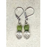 Boucles d'oreilles péridot cristal de roche
