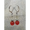 Boucles d'oreille cornaline citrine