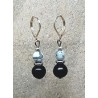 Boucles d'oreilles shungite howlite