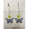 Boucles d'oreilles péridot papillon