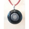 Pendentif pi onyx fleur de vie