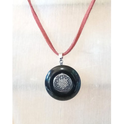 Pendentif pi onyx fleur de vie