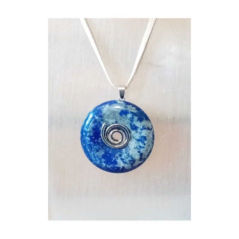 Pendentif pi lapis lazuli spirale