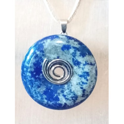 Pendentif pi lapis lazuli spirale