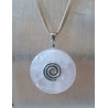 Pendentif pi quartz rose spirale