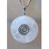 Pendentif pi quartz rose spirale