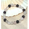 Bracelet améthyste quartz rose cristal de roche