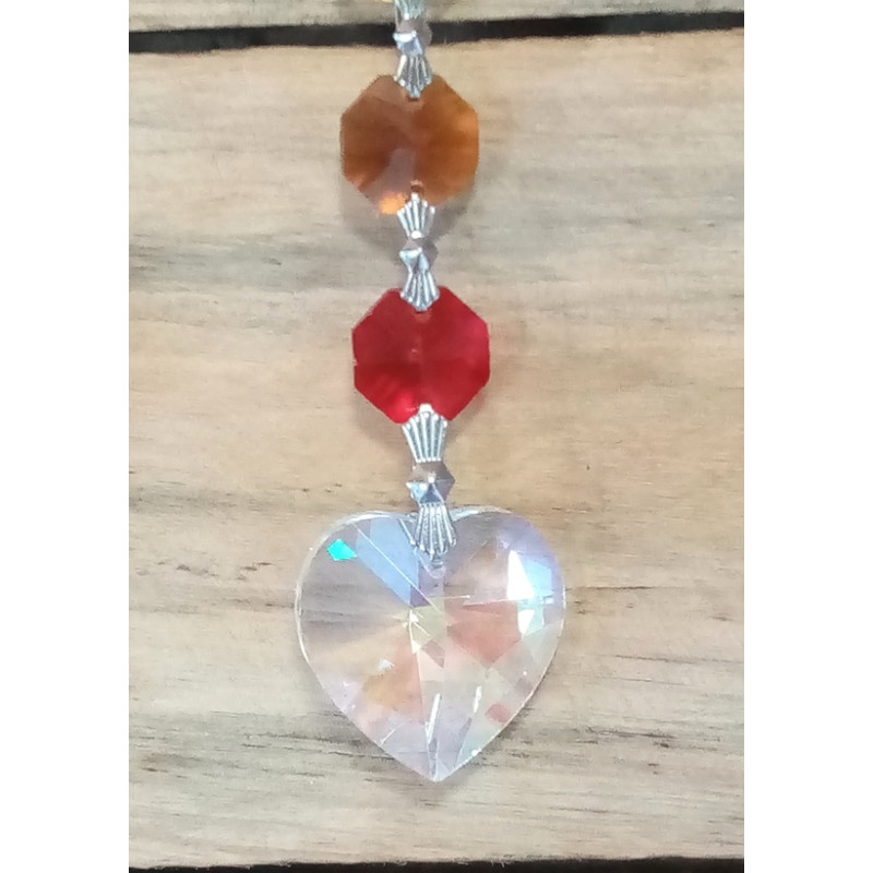 Suspension Feng shui cœur 7 chakras