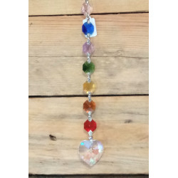 Suspension Feng shui cœur 7 chakras