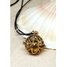 Pendentif de grossesse lotus doré